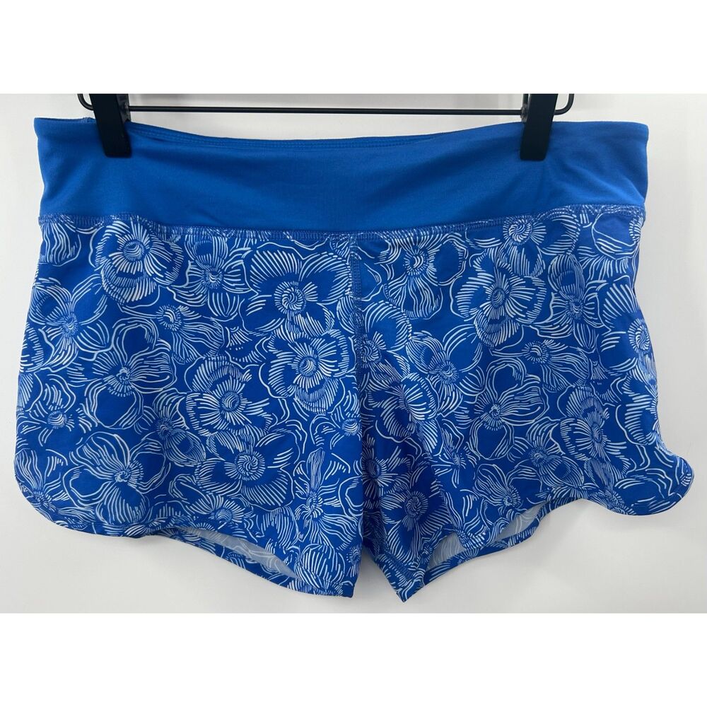 Rabbit Running Shorts Womens M Navy Floral 3.5" Lined Performance